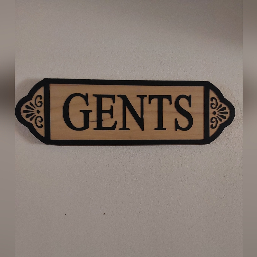 🌺 The Spring Shop Wooden Hanging "Gents" Sign